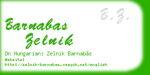 barnabas zelnik business card